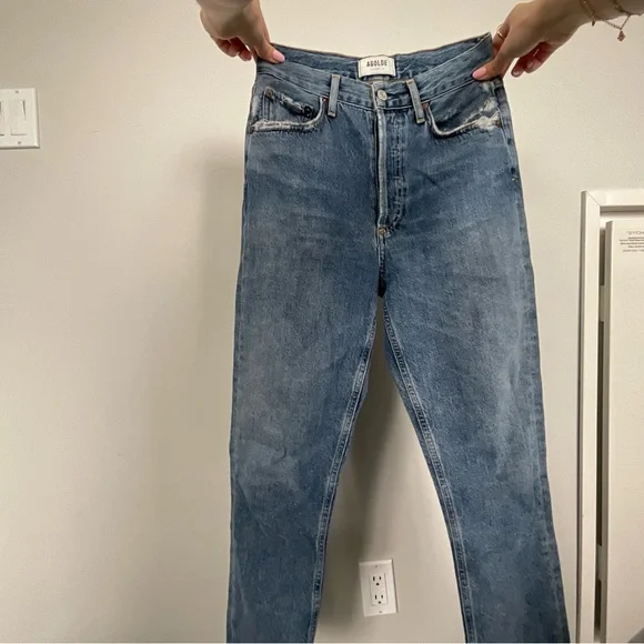 Agolde Riley Blue Jean Cropped - Picture 5 of 5